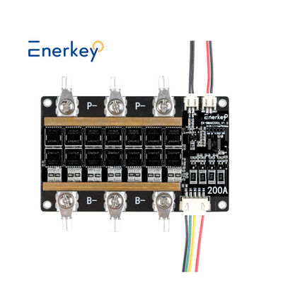 Enerkey हार्डवेयर BMS 4S 200A LiFePO4 बैटरी पीसीबी सुरक्षा बोर्ड संतुलन समारोह के साथ