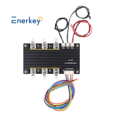 Enerkey 3.7V लिथियम आयन Lifepo4 7S 24V 200A BMS इलेक्ट्रिक फोर्कलिफ्ट के लिए संतुलन तापमान माप के साथ सामान्य बंदरगाह