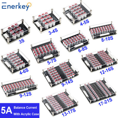 Enerkey 5A 3S 4S 5S 6S 7S 8S 9S 10S 12S 14S 16S 17S 21S एक्रिलिक प्लेट लिथियम-आयन/Lto/Lifepo4 बैटरी बैलेंसर के साथ लिथियम एक्टिव इक्वालाइज़र स्कूटर के लिए